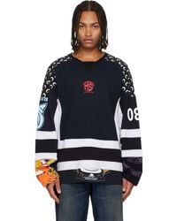 Marine Serre - Regenerated Graphic Jersey Ls Hockey T-Shirt - Lyst
