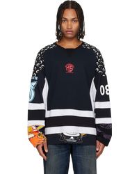 Marine Serre - T-Shirt De Hockey À Manches Longues En Jersey À Logo Regenerated - Lyst