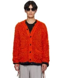 Sacai - Furry Knit Cardigan - Lyst
