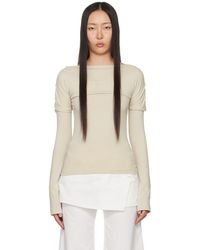 Low Classic - Overlay Long Sleeve T-Shirt - Lyst