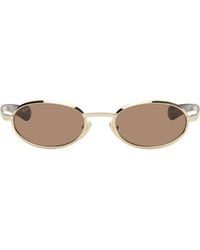 Gucci - Oval Frame Sunglasses - Lyst