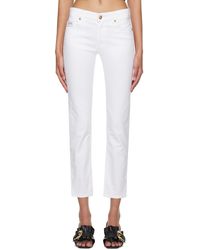 Versace - White Slim-fit Jeans - Lyst