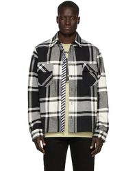 Off-White c/o Virgil Abloh Ssense Exclusive White And Black Stencil Shirt