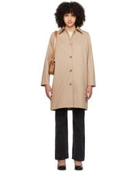 A.P.C. - . Beige Button Trench Coat - Lyst