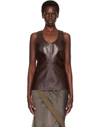 Entire studios - Leather Tank Top - Lyst
