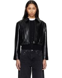 Agolde - Nahla Cropped Recycled Leather Jacket - Lyst