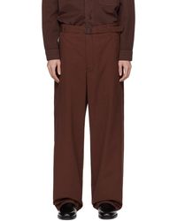 Lemaire - Pantalon sans coutures brun à ceinture - Lyst