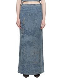 DIESEL - De-Megan-Fsg Denim Maxi Skirt - Lyst