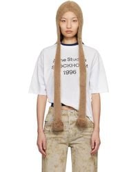 Acne Studios - Tan Mohair Earflap Hood - Lyst