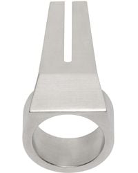 Rick Owens - Silver Open Trunk Ring - Lyst