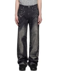 CAMPERLAB - Distorted Print Denim Jeans - Lyst