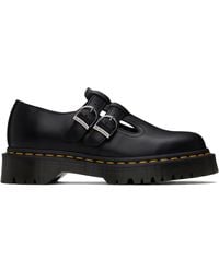 Dr. Martens - Flâneurs De Style Charles Ix 8065 Ii Noirs En Cuir Lisse À Semelle Bex - Lyst