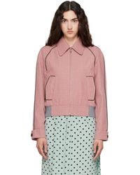 Marni - Plaid Crop Bomber Jacket - Lyst