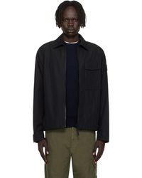 Stone Island - ブラック 1200018 ウォータープルーフ コットン キャンバス ジャケット - Lyst