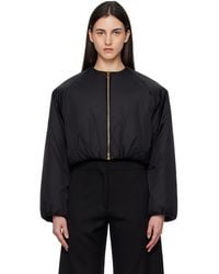 Alaïa - Nylon Pleated Bomber Jacket - Lyst