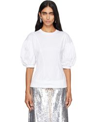 Simone Rocha - Puff Sleeve Sculpted Contrast T-Shirt - Lyst