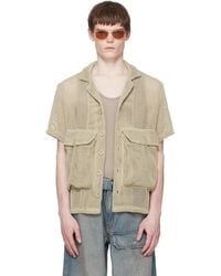 Reese Cooper - Crochet Knit Short Sleeve Cargo Shirt - Lyst