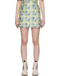 Ganni - Gray 3d Miniskirt - Lyst