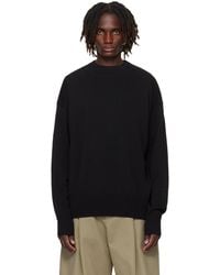 Studio Nicholson - Pull Kami Noir En Tricot - Lyst