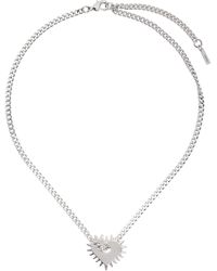 we11done - Spike Flat Heart Necklace - Lyst