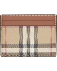 Burberry - Check Card Holder - Lyst