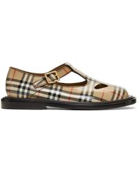 Burberry Beige Hannie T-bar Shoes - Multicolour