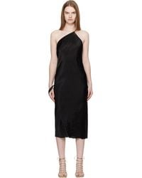 Rick Owens - Temple One Shoulder Slip Midi Dress - Lyst