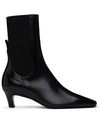 Totême - Toteme Black 'the Mid Heel' Boots - Lyst