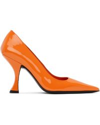 BY FAR - Orange Viva Heels - Lyst