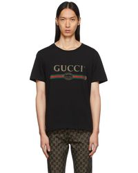 Gucci - T-shirt oversize délavé à logo en coton | - Lyst