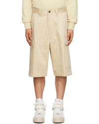 Ami Paris - Off-white Cargo Pocket Shorts - Lyst