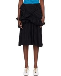 Dries Van Noten - Ruffled Midi Skirt - Lyst