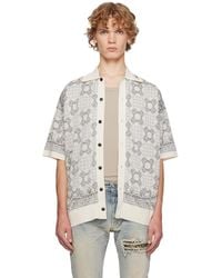 Amiri - Ma Quad Check Mesh Knit Shirt - Lyst