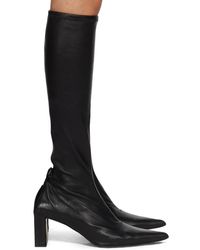 Jil Sander - Black Pointed Toe Tall Boots - Lyst