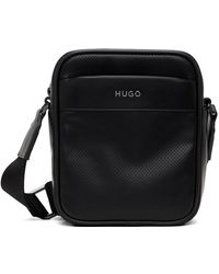 HUGO - Mini sac reporter noir à ferrures à logo - Lyst