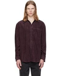MMIC - Burgundy Drape Shirt - Lyst