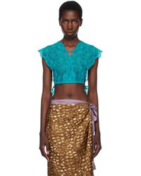 Dries Van Noten - Lace Crop Top - Lyst