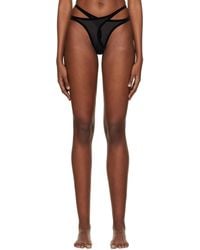 Wolford - Black Flocked Thong - Lyst