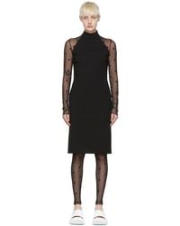 Givenchy - Black Viscose Midi Dress - Lyst