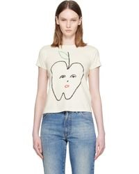 MM6 by Maison Margiela - Apple Cropped T-Shirt - Lyst