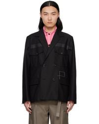 Sacai - Wtaps Edition Cotton Back Satin Blazer - Lyst