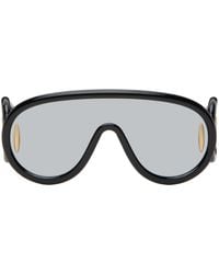 Loewe - Black Wave Mask Sunglasses - Lyst