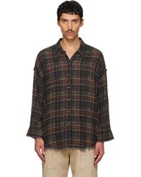 R13 - Shredded Seam Drop Neck Reversible Shirt - Lyst