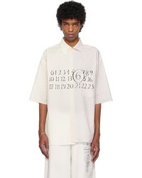 MM6 by Maison Margiela - Asymmetric Poplin Shirt - Lyst