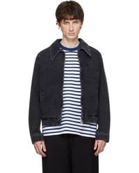 Ami Paris - 'tonal Ami De Coeur' Zipped Denim Jacket - Lyst