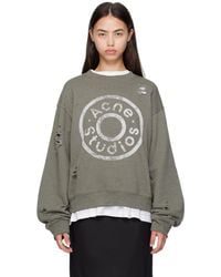 Acne Studios - グレー ロゴプリント スウェットシャツ - Lyst
