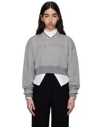 McQueen - Logo Cropped Sweatshirt - Lyst