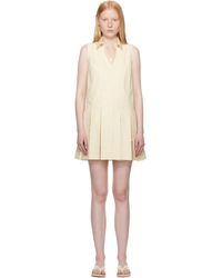 Moncler - Off- Cotton Silk Shirt Minidressshorts Set - Lyst