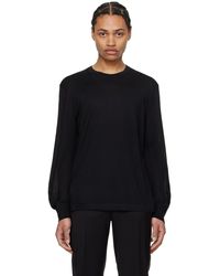 Helmut Lang - Black Curved Sleeve Sweater - Lyst
