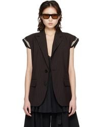 Sacai - Chalk Stripe Vest - Lyst